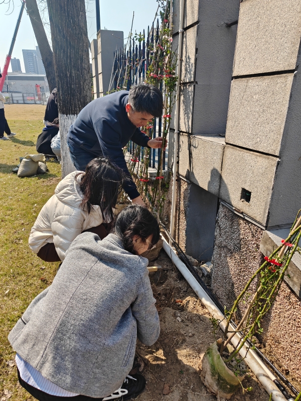 植绿护绿践行初心 协同共建美丽校园——教育发展公司协同学校举办植树节活动